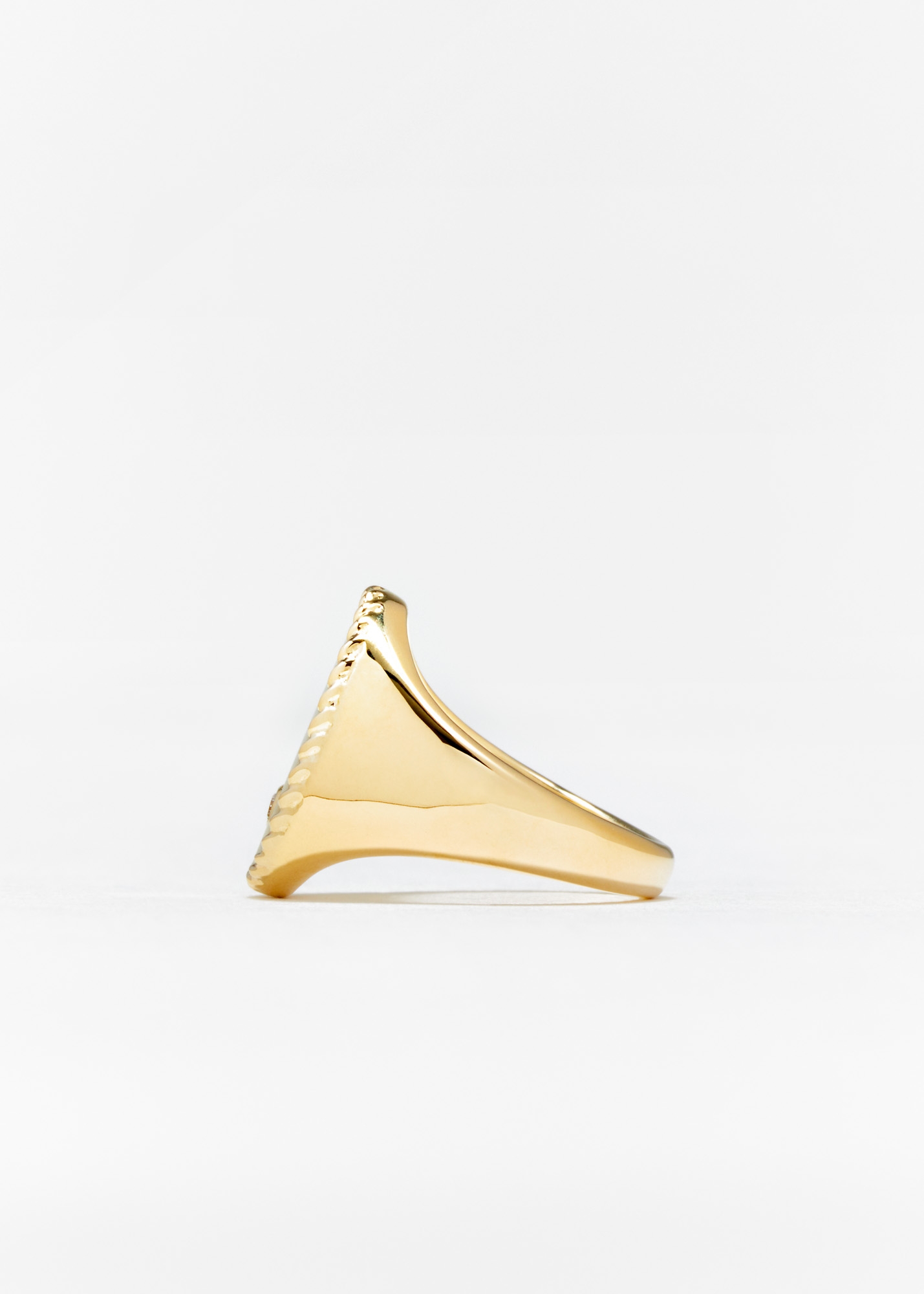 CHEVALIÈRE OVALE GOLD OR JAUNE