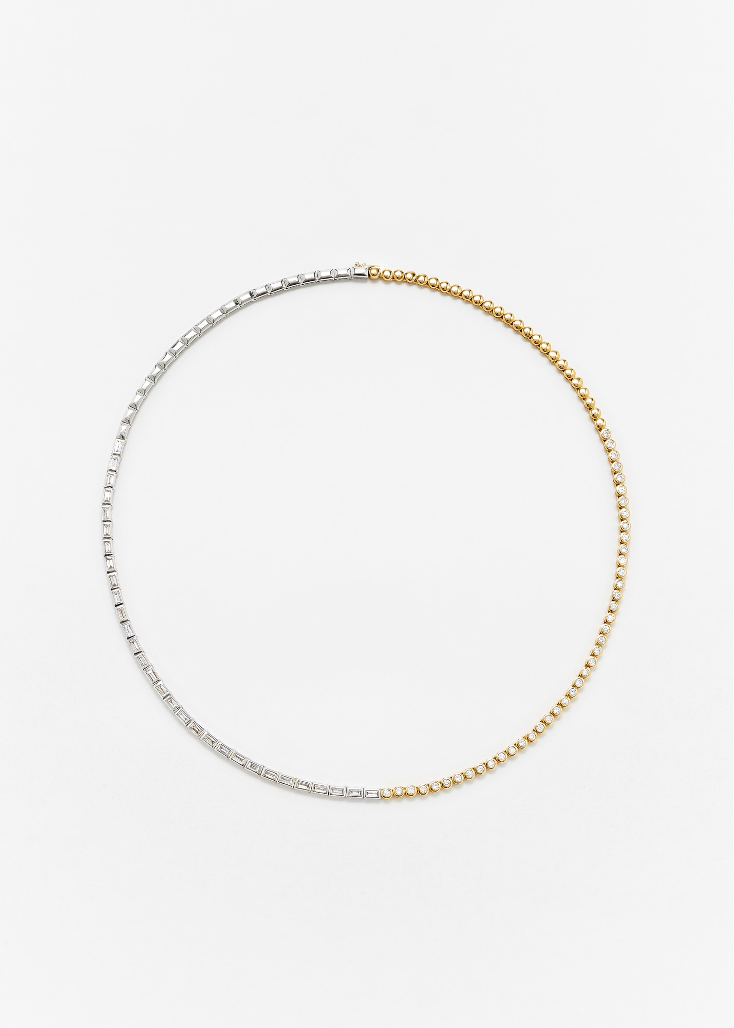 COLLIER RIVIÈRE BAGUETTES CLOS & DIAMANTS 2 ORS