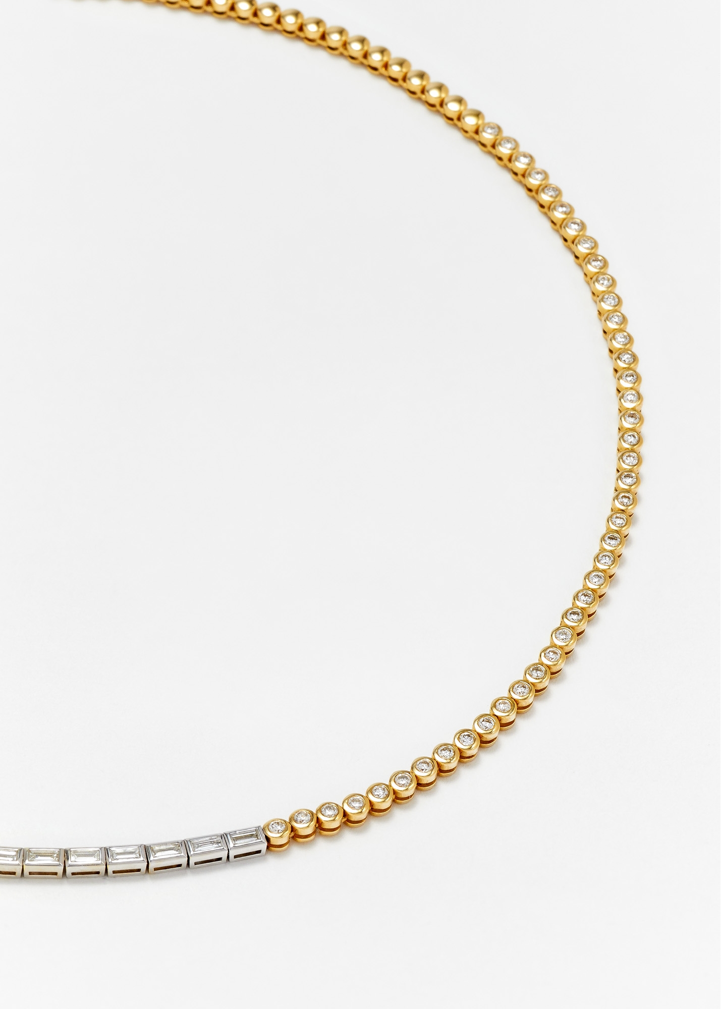 COLLIER RIVIÈRE BAGUETTES CLOS & DIAMANTS 2 ORS