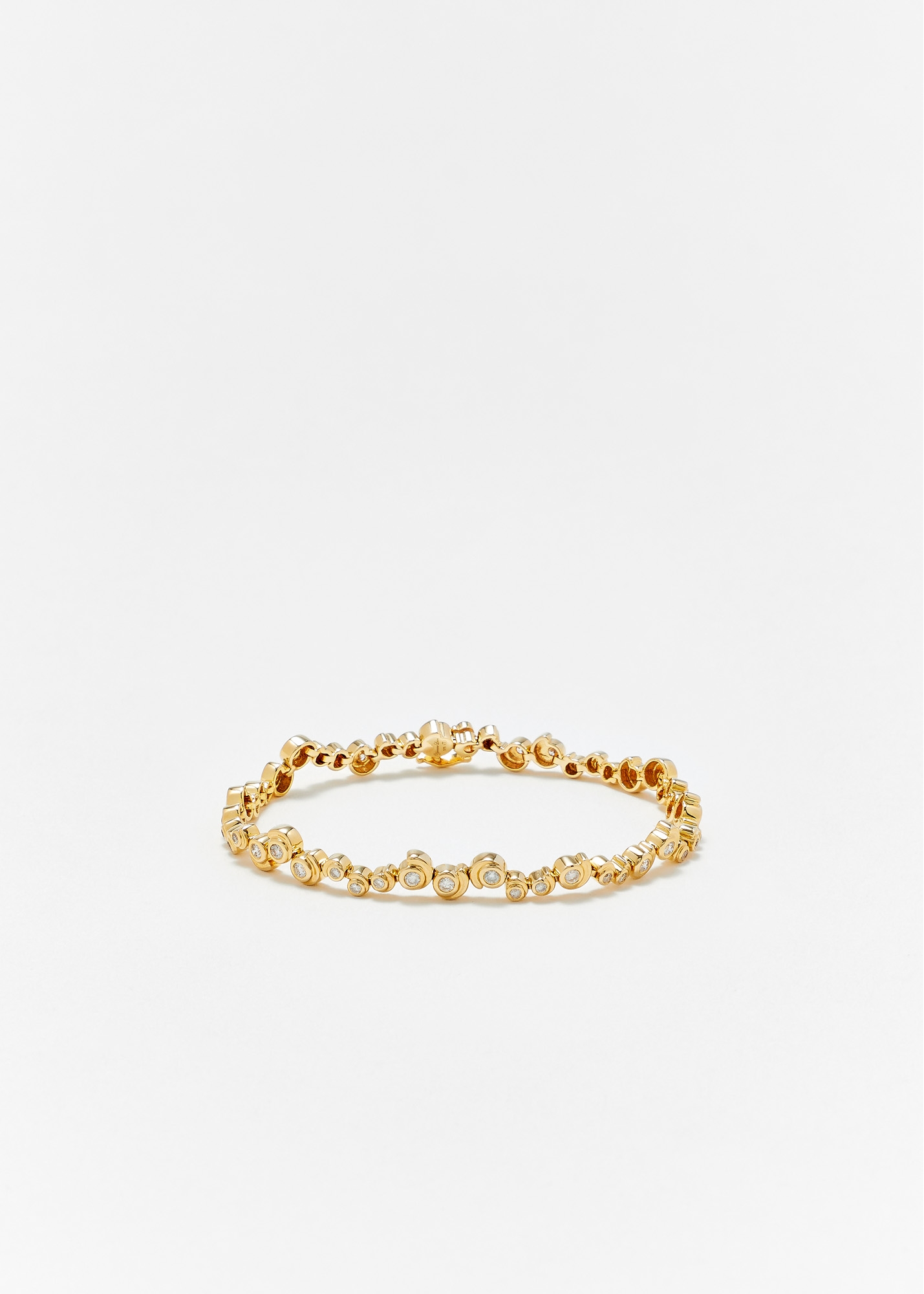 BRACELET RIVIÈRE ESCARGOT DIAMANTS OR JAUNE