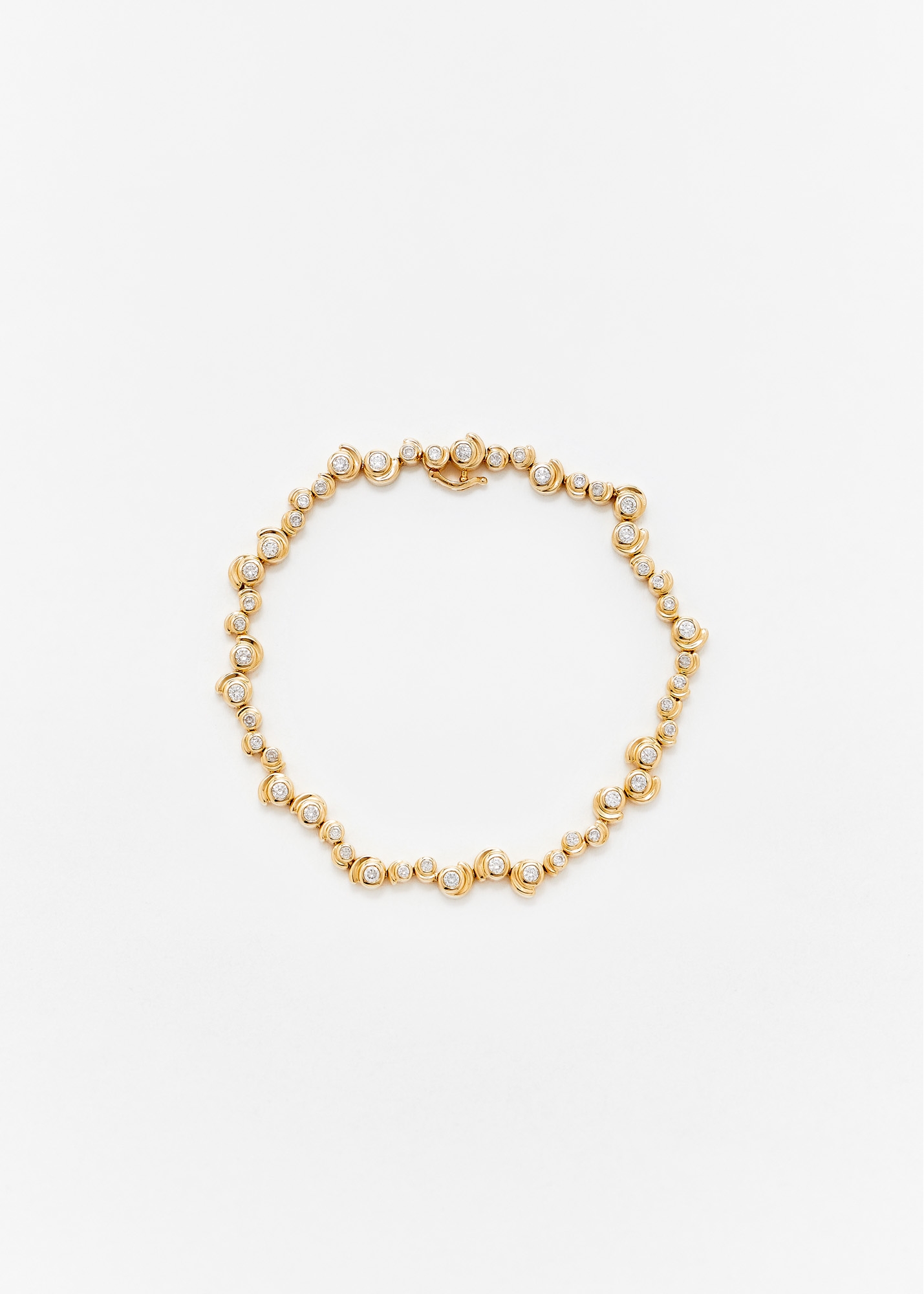 Bracelet Rivi re Escargot Diamants Et Or Jaune Yvonne L on bracelet-rivi-re-escargot-diamants-et-or-jaune-yvonne-l-on