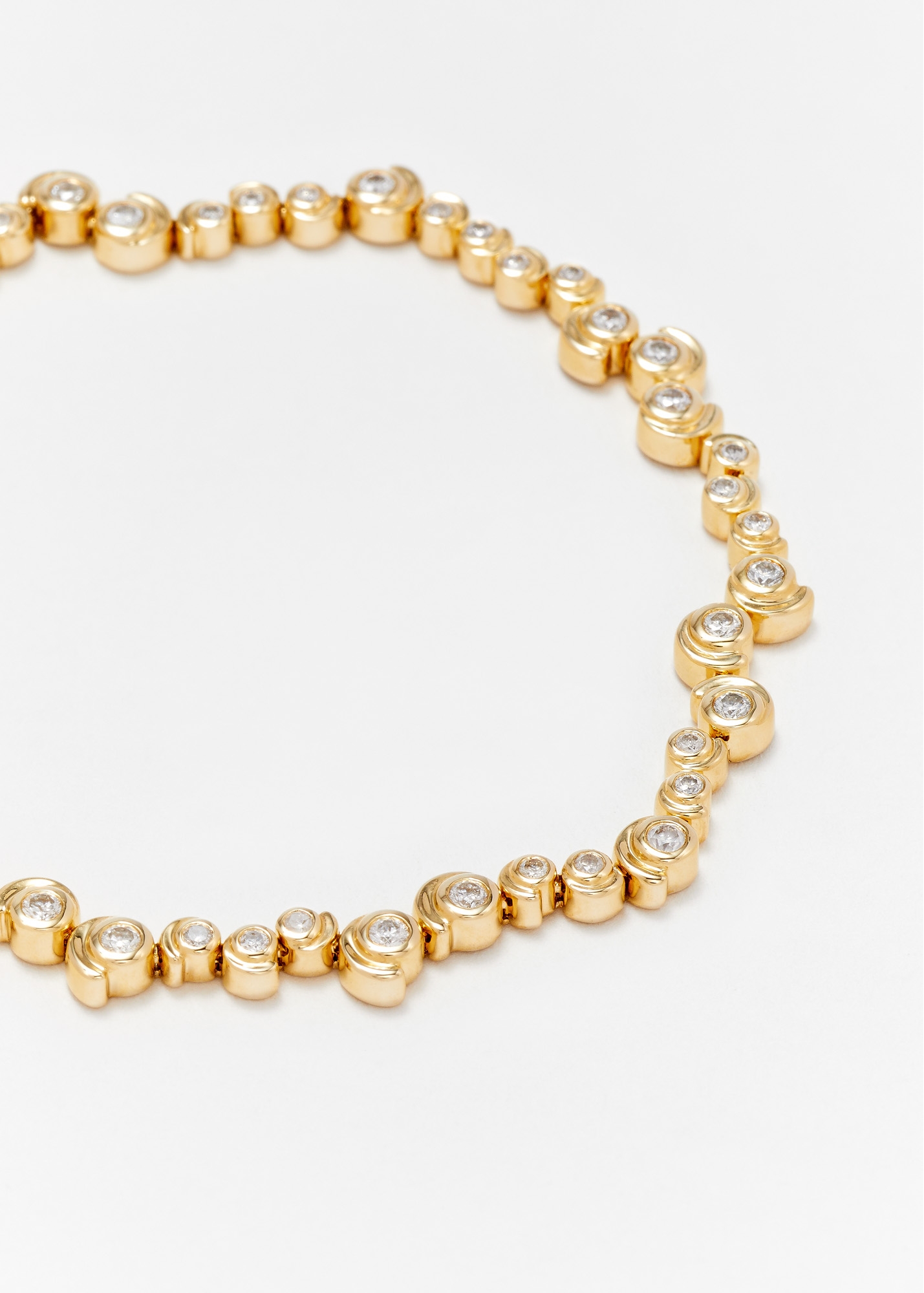 BRACELET RIVIÈRE ESCARGOT DIAMANTS OR JAUNE