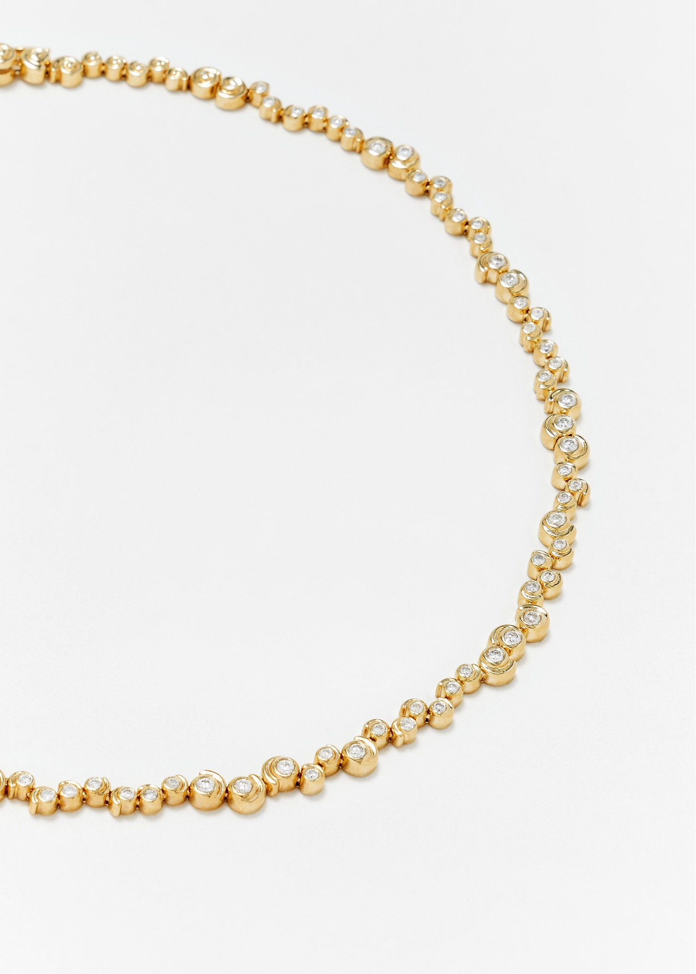 COLLIER RIVIÈRE ESCARGOT DIAMANTS OR JAUNE