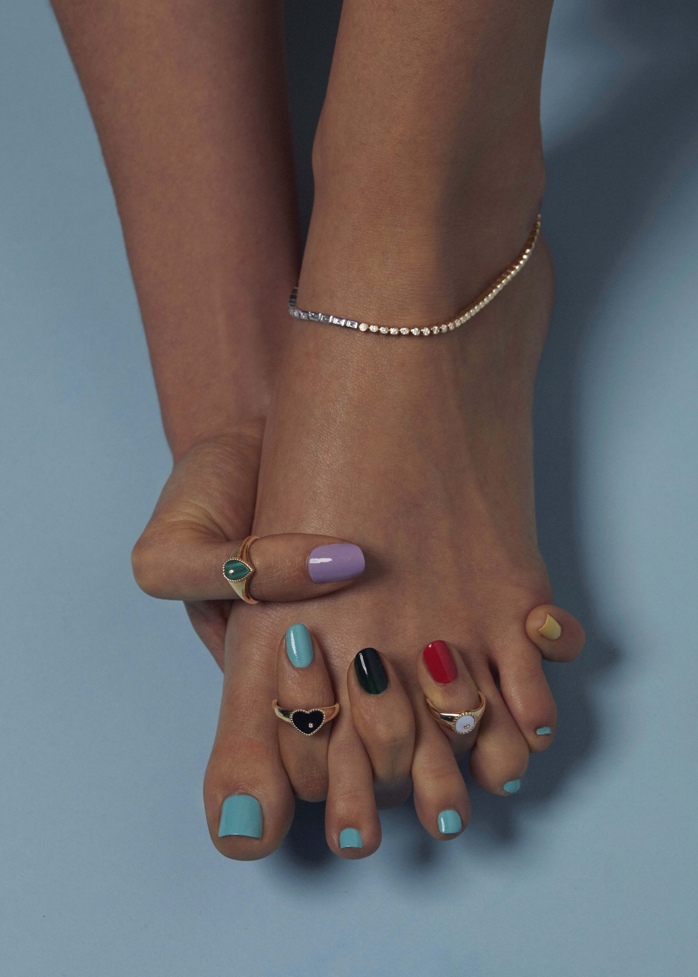 BRACELET RIVIÈRE BAGUETTES CLOS DIAMANTS 2 ORS
