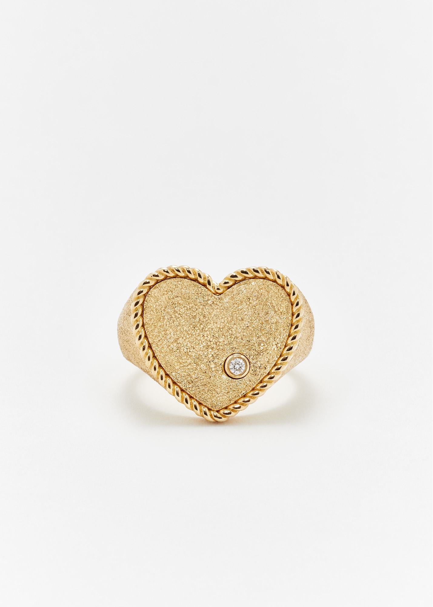 CHEVALIÈRE COEUR PAILLETÉE OR JAUNE