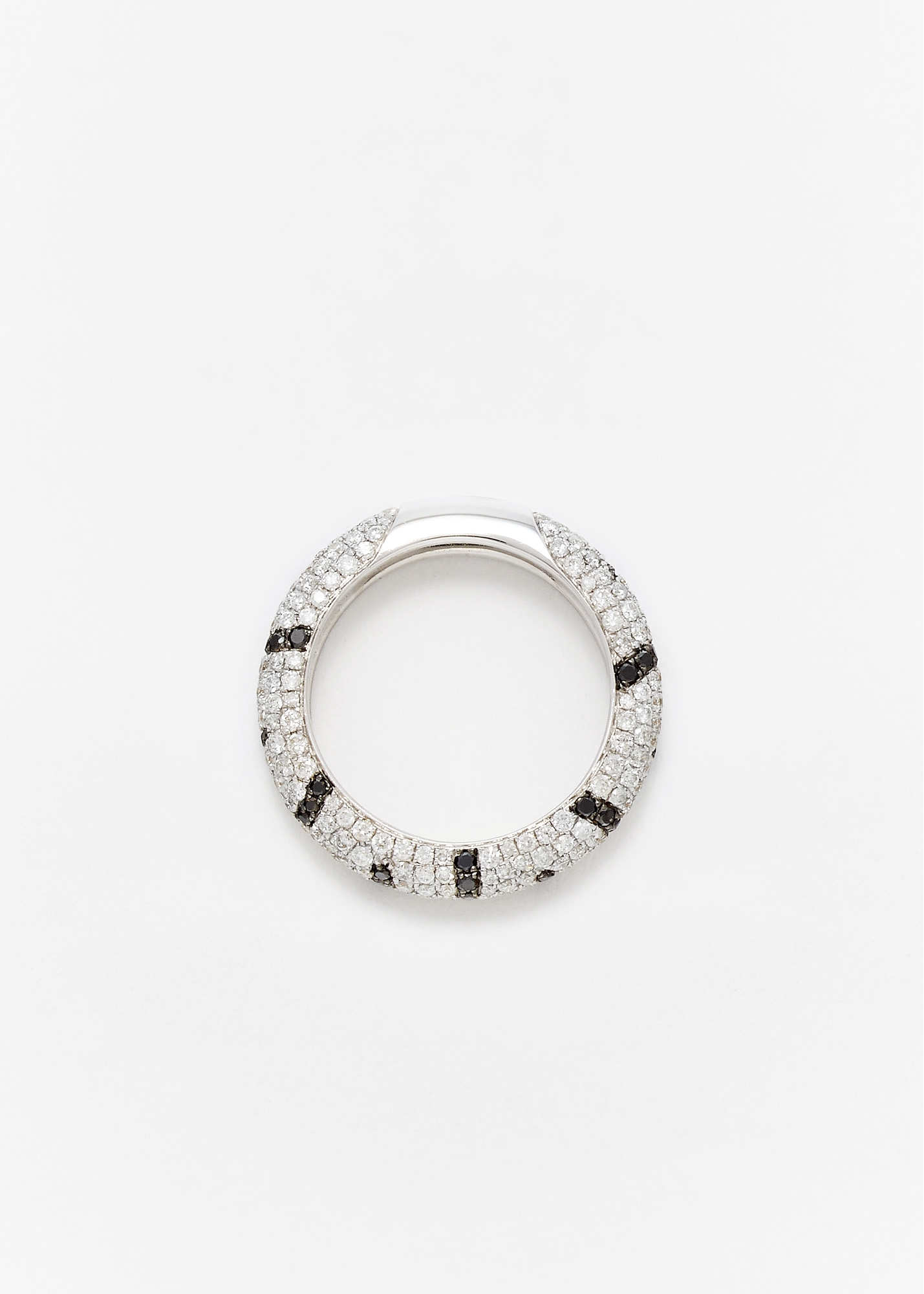 ALLIANCE ZÈBRE DIAMANTS OR BLANC