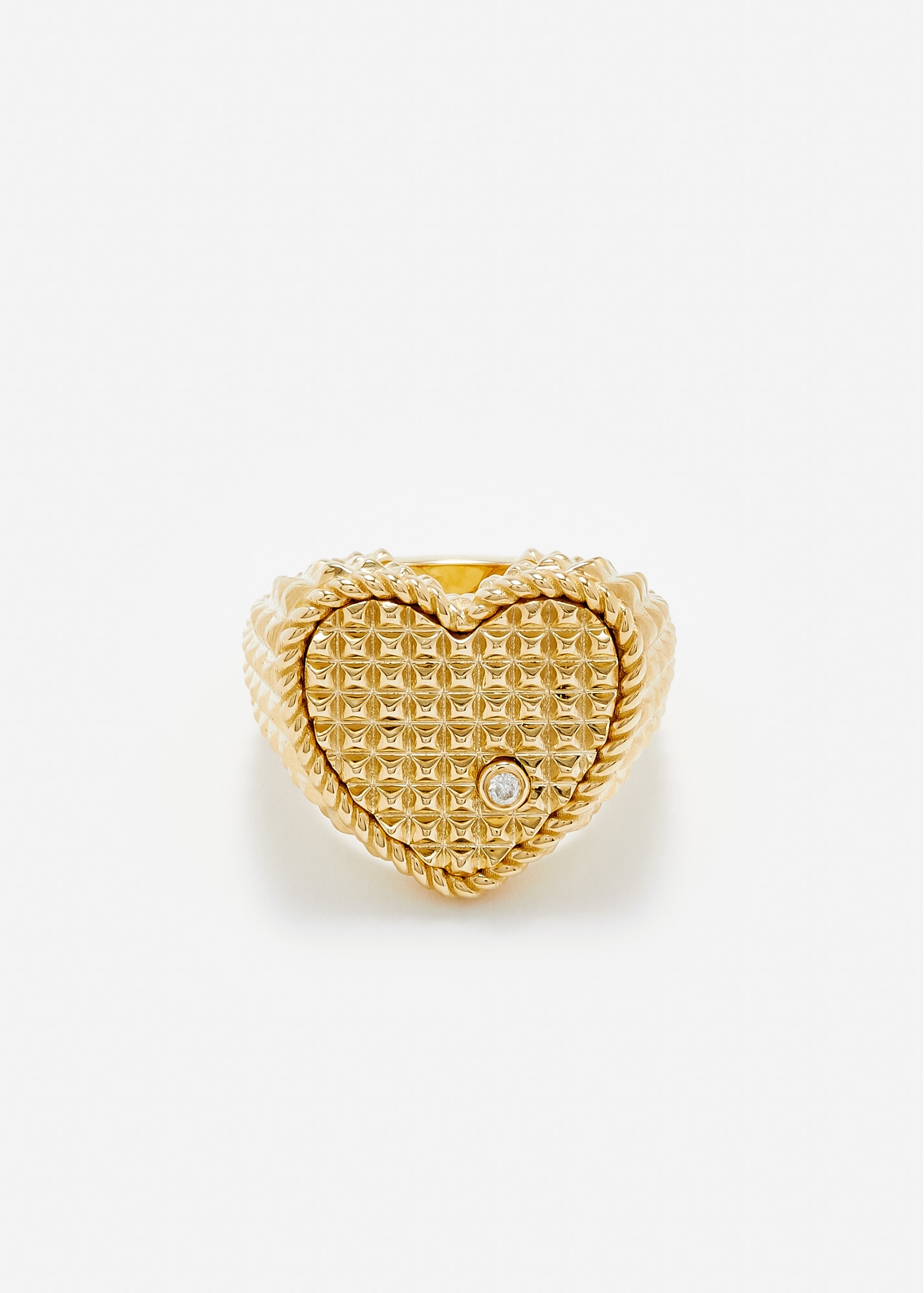 CHEVALIÈRE COEUR PICOTTI OR JAUNE