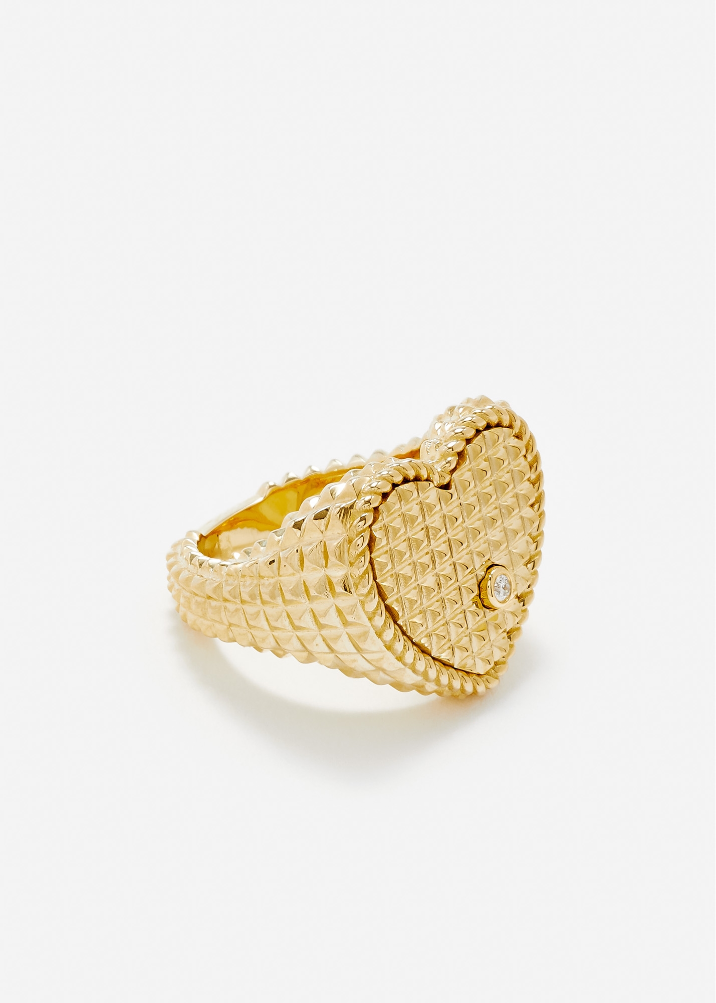 CHEVALIÈRE COEUR PICOTTI OR JAUNE