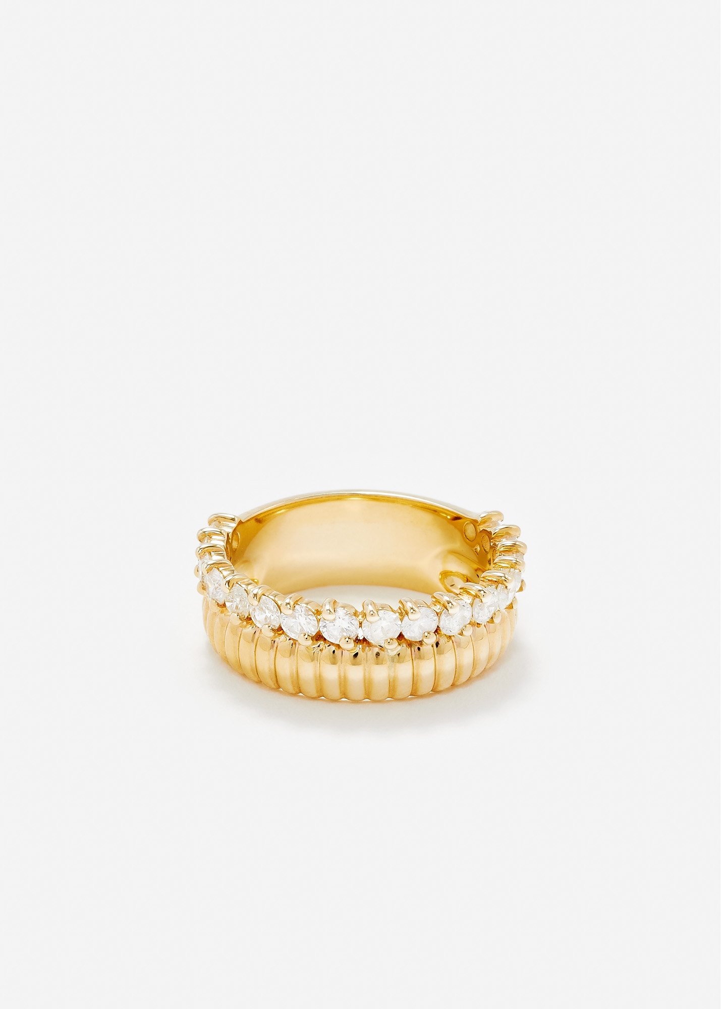 BAGUE BOUÉE BERLINGOT DIAMANTS OR JAUNE