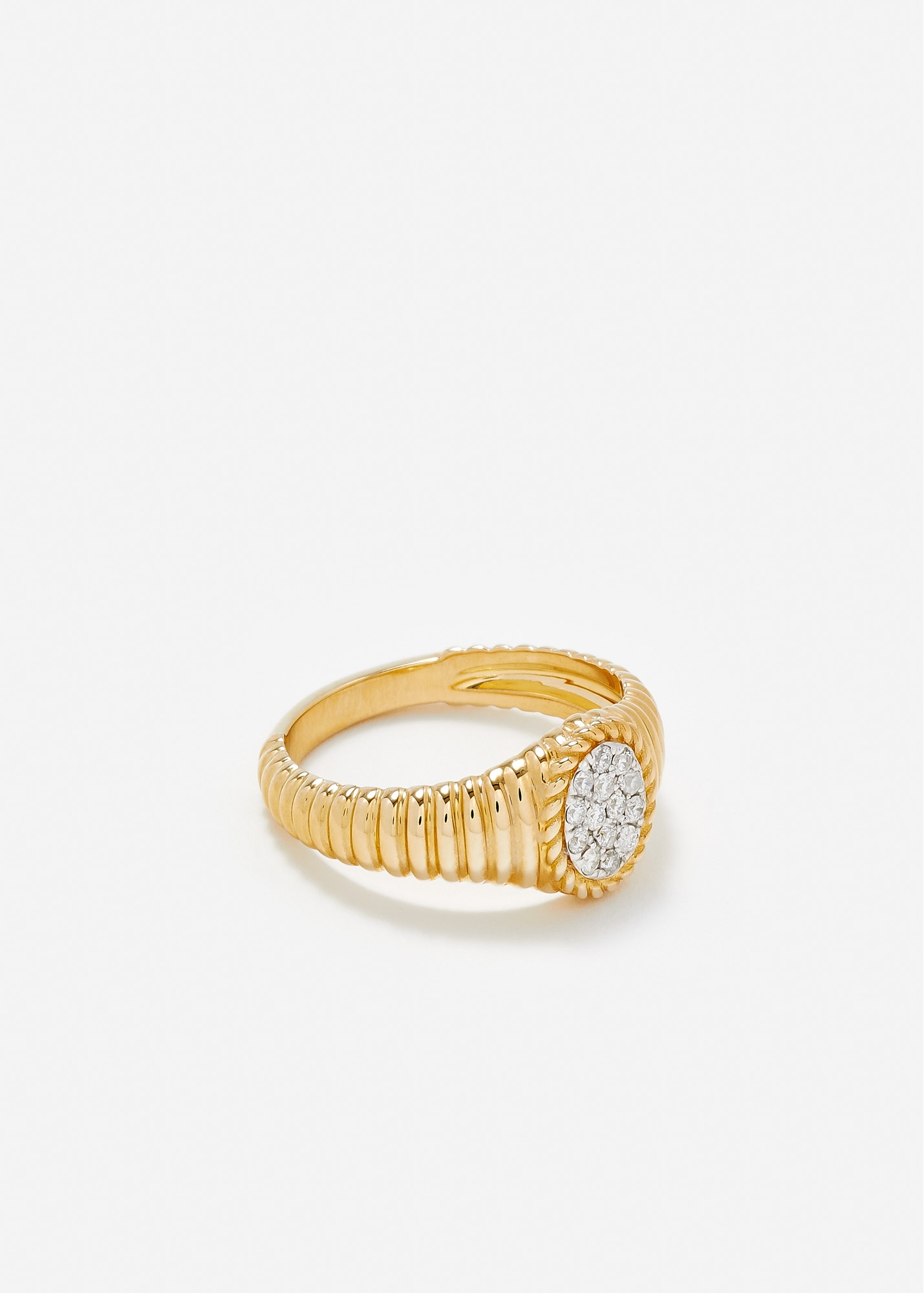 BABY CHEVALIÈRE OVALE BERLINGOT DIAMANTS OR JAUNE