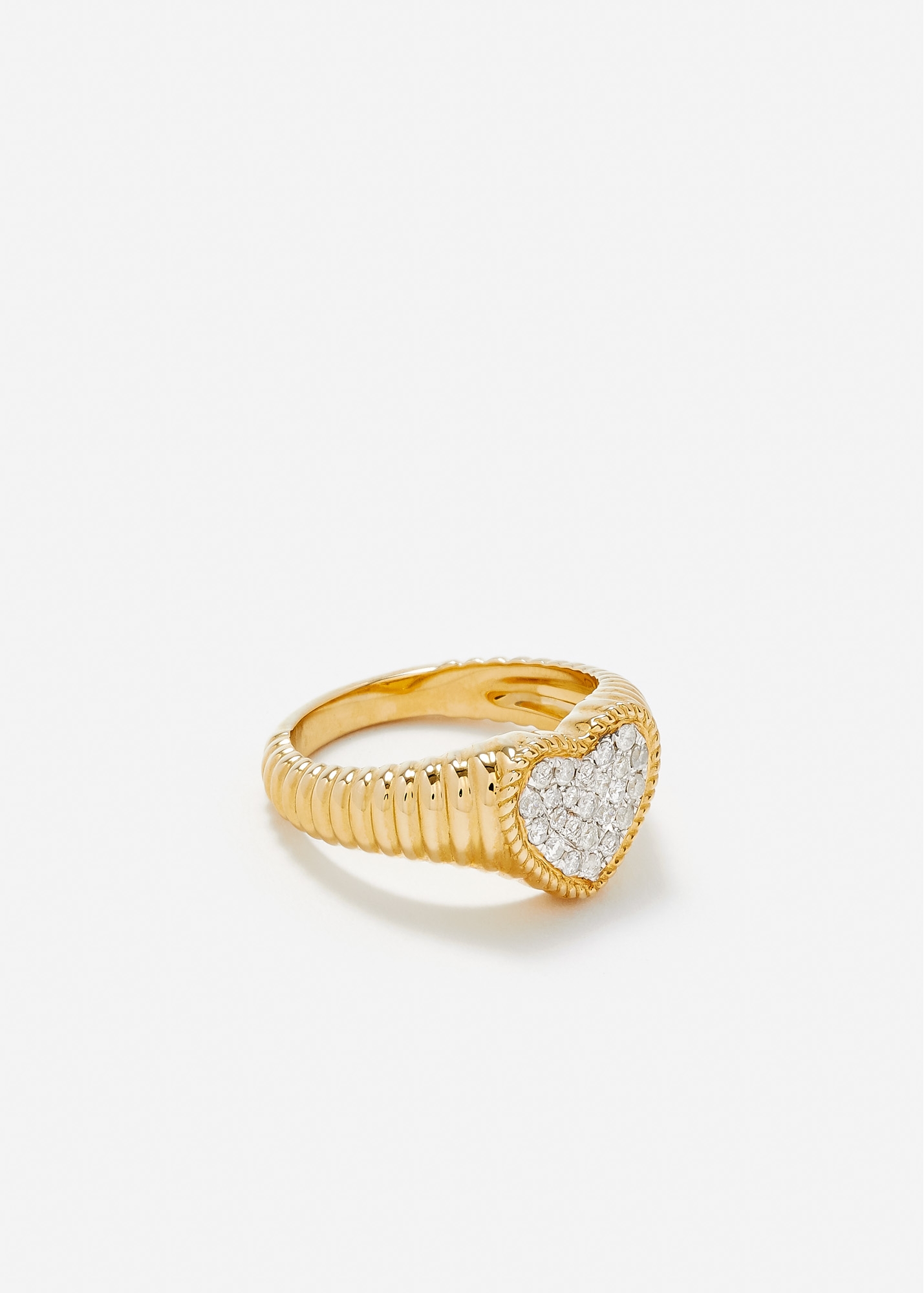 BABY CHEVALIÈRE COEUR BERLINGOT DIAMANTS OR JAUNE