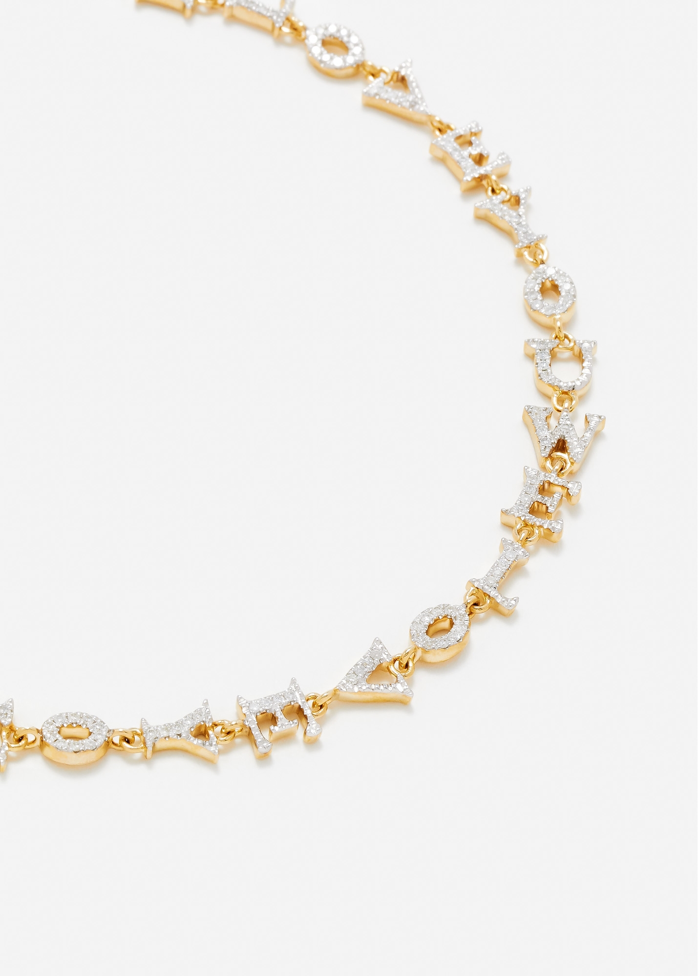 BRACELET WE LOVE YOU DIAMANTS OR JAUNE