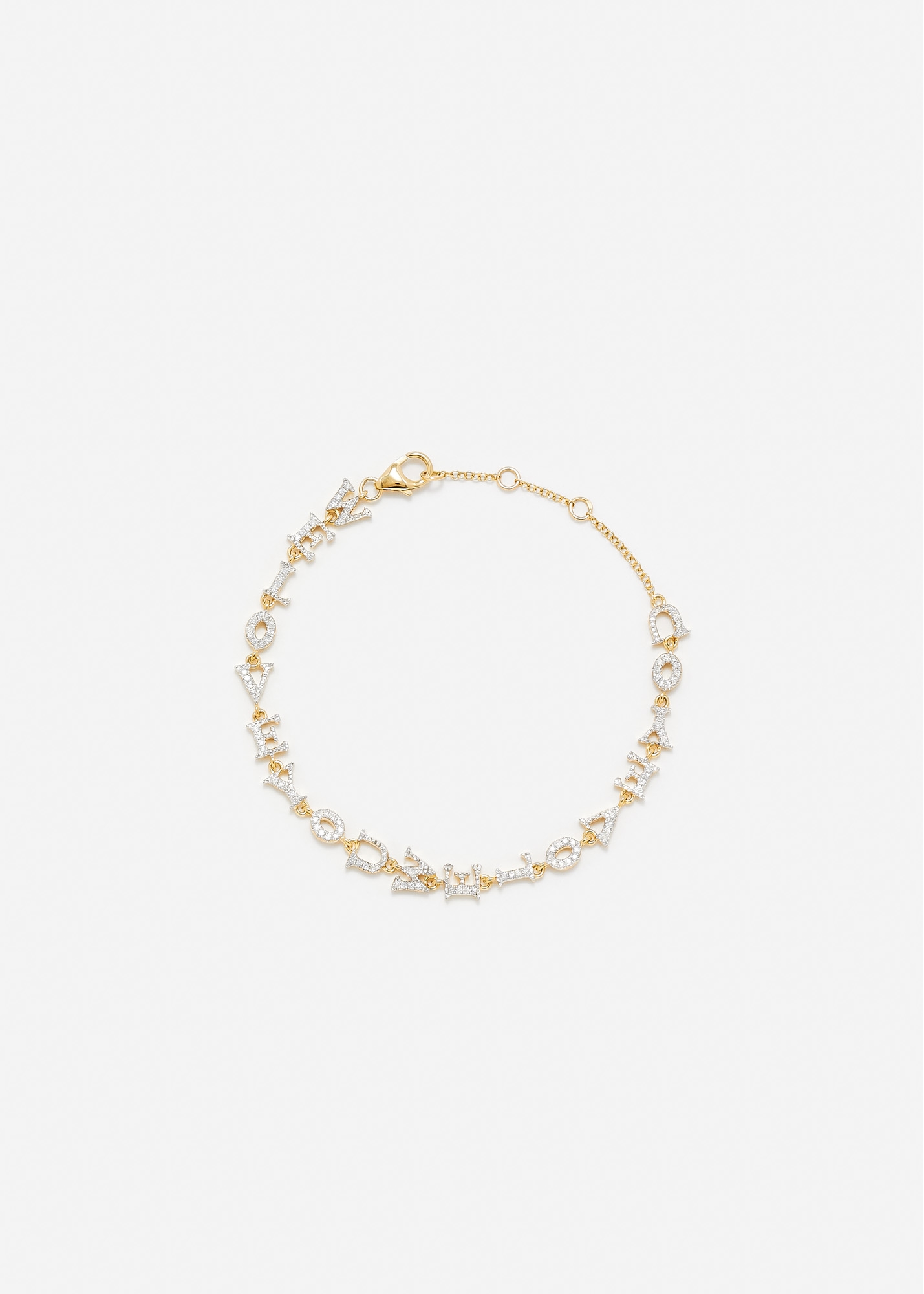 BRACELET WE LOVE YOU DIAMANTS OR JAUNE