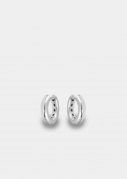 PAIRE DE CRÉOLES LISSES OR BLANC