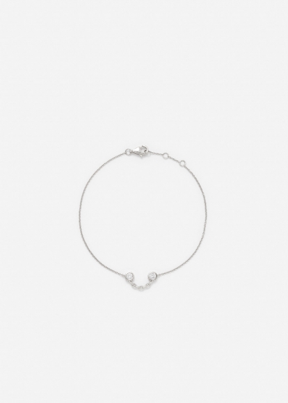 BRACELET SOURIRE DIAMANTS OR BLANC