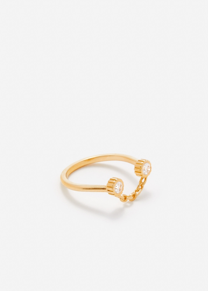 BAGUE SOURIRE DIAMANTS OR JAUNE