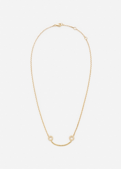 COLLIER SOURIRE DONUTS DIAMANTS OR JAUNE