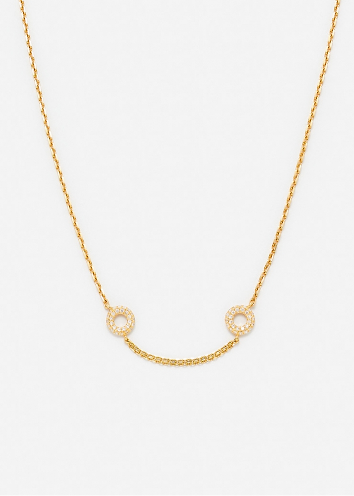 COLLIER SOURIRE DONUTS DIAMANTS OR JAUNE