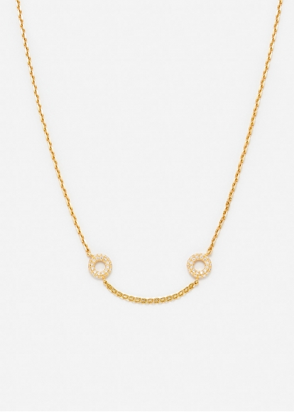 COLLIER SOURIRE DONUTS DIAMANTS OR JAUNE
