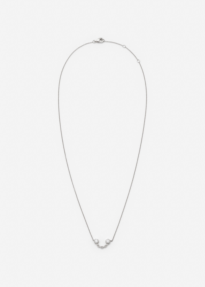 COLLIER SOURIRE DIAMANTS OR BLANC