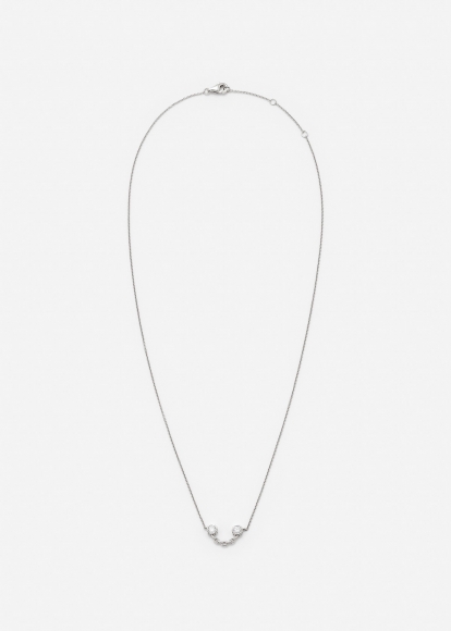 COLLIER SOURIRE DIAMANTS OR BLANC