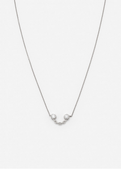 COLLIER SOURIRE DIAMANTS OR BLANC