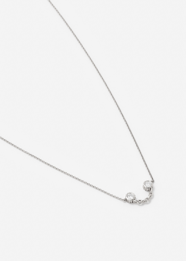 COLLIER SOURIRE DIAMANTS OR BLANC