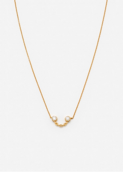 COLLIER SOURIRE DIAMANTS OR JAUNE