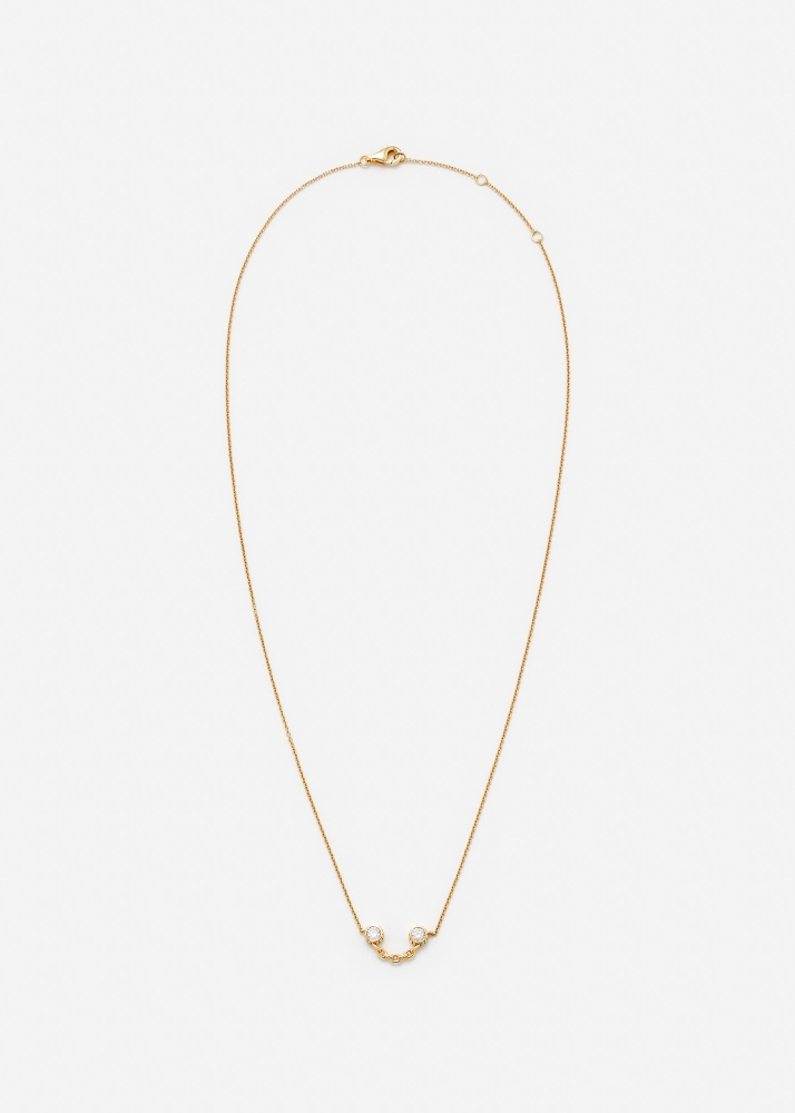 COLLIER SOURIRE DIAMANTS OR JAUNE