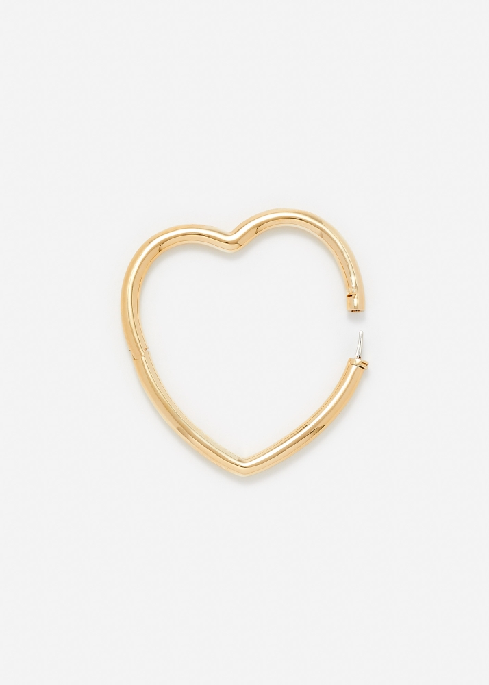 BRACELET JONC COEUR LISSE OR JAUNE