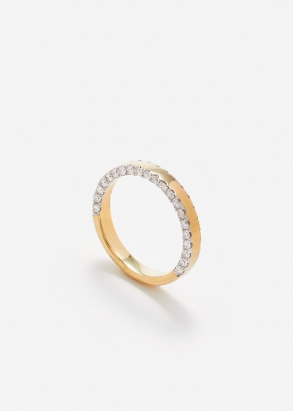 BAGUE GRIGNOTÉE PM OR JAUNE