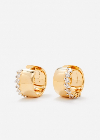 PAIRE DE BOUCLES D’OREILLE GRIGNOTÉES OR JAUNE