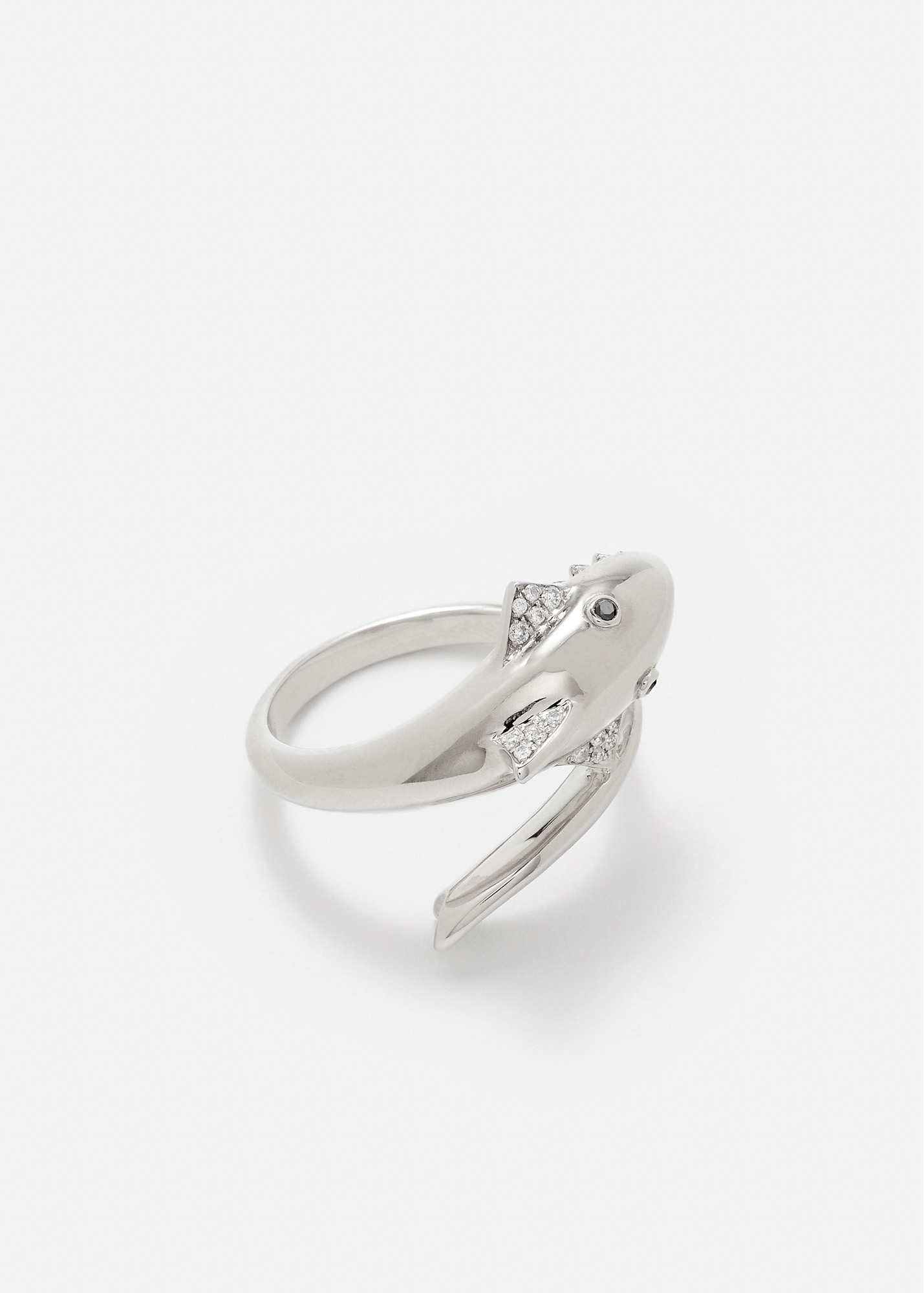 BAGUE REQUIN OR BLANC