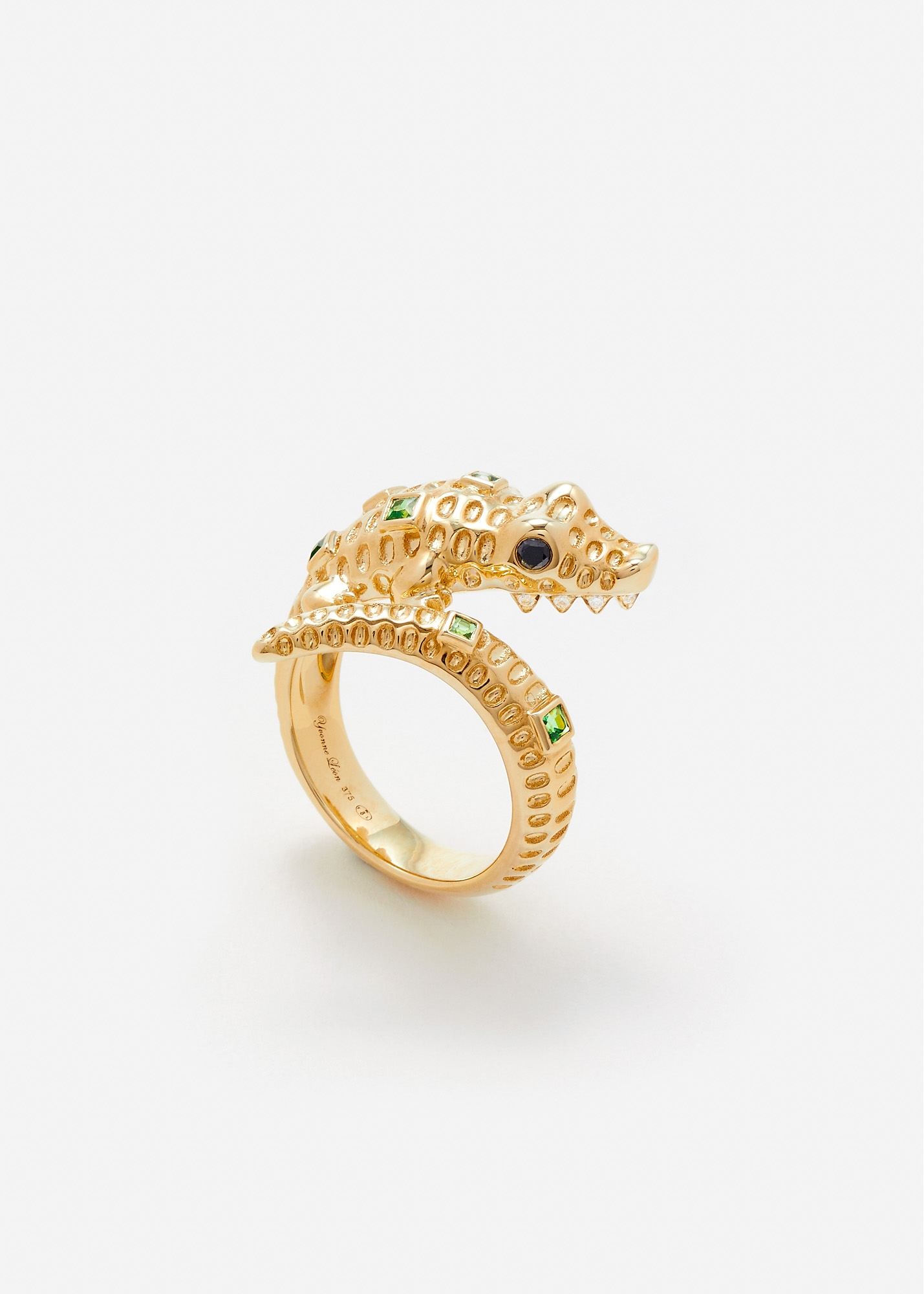 BAGUE CROCODILE OR JAUNE