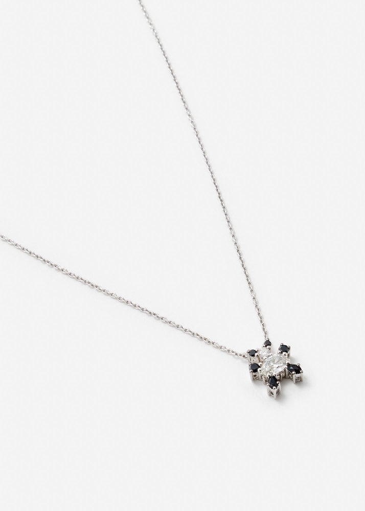 PENDENTIF PANDA DIAMANTS OR BLANC