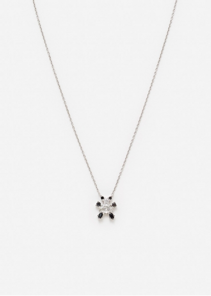PENDENTIF PANDA DIAMANTS OR BLANC
