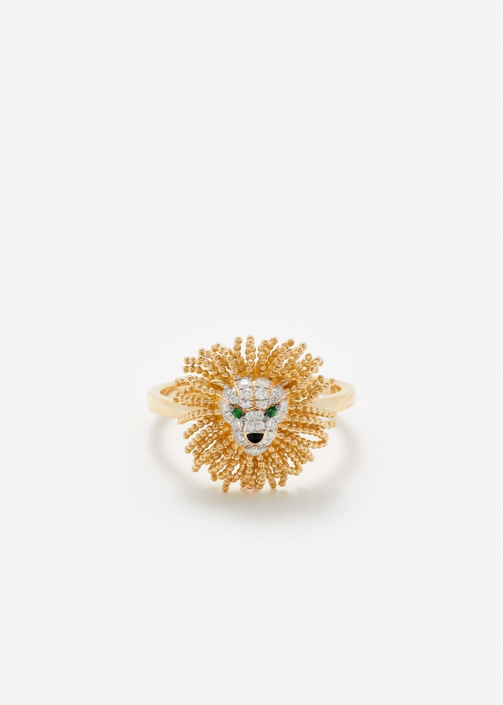 MINI BAGUE LION D’OR OR JAUNE