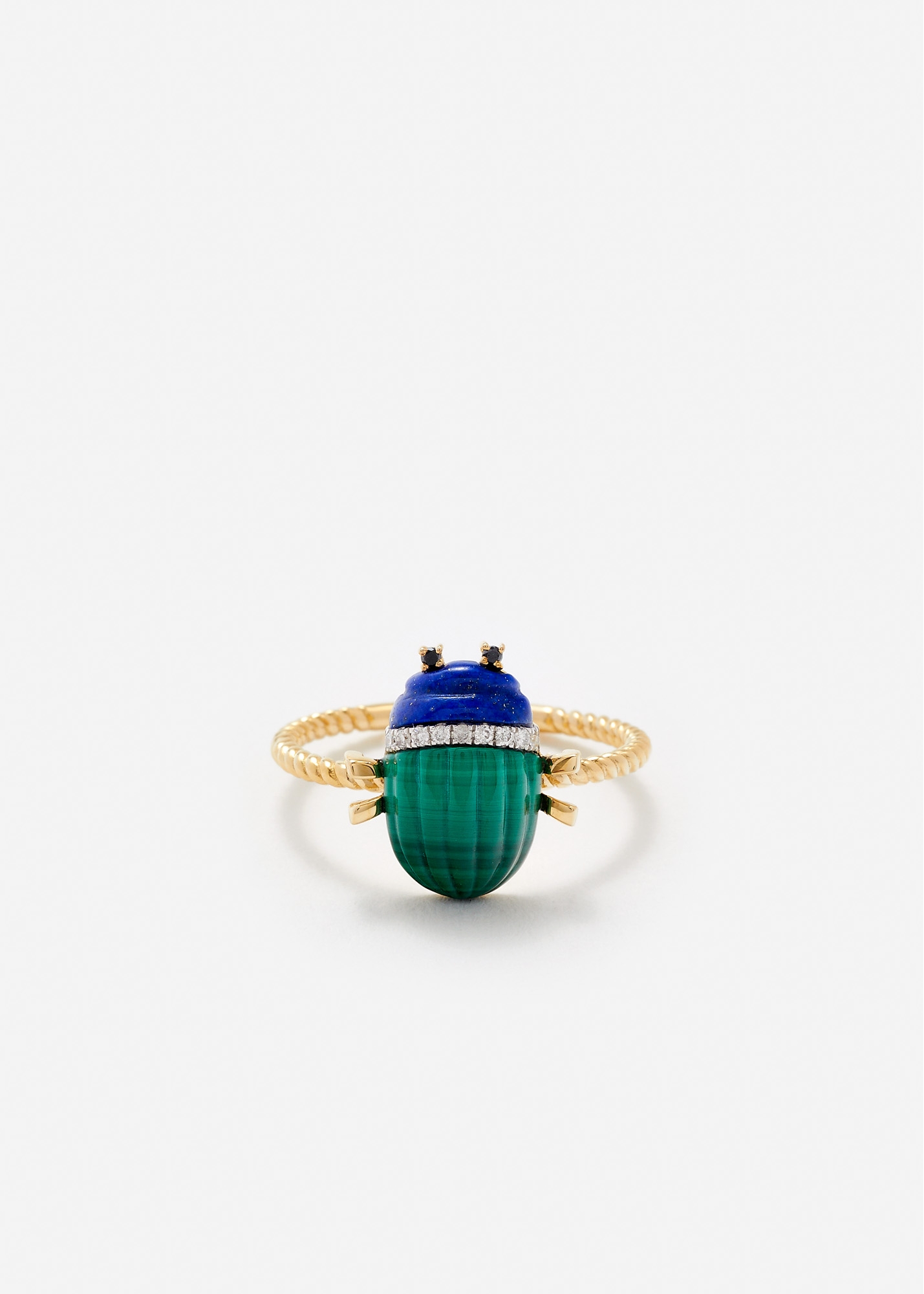 MINI BAGUE SCARABÉE OR JAUNE