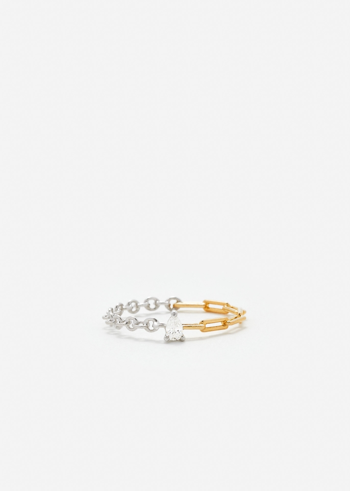 BAGUE SOLITAIRE DIAMANT POIRE PM 2 ORS
