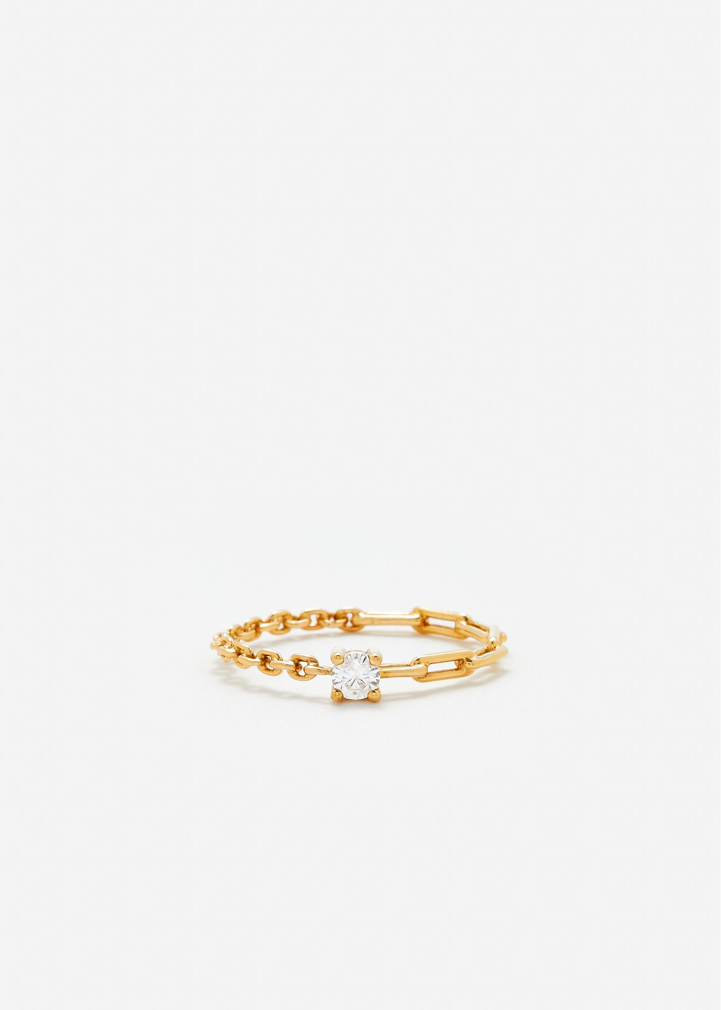 BAGUE SOLITAIRE DIAMANT ROND PM OR JAUNE