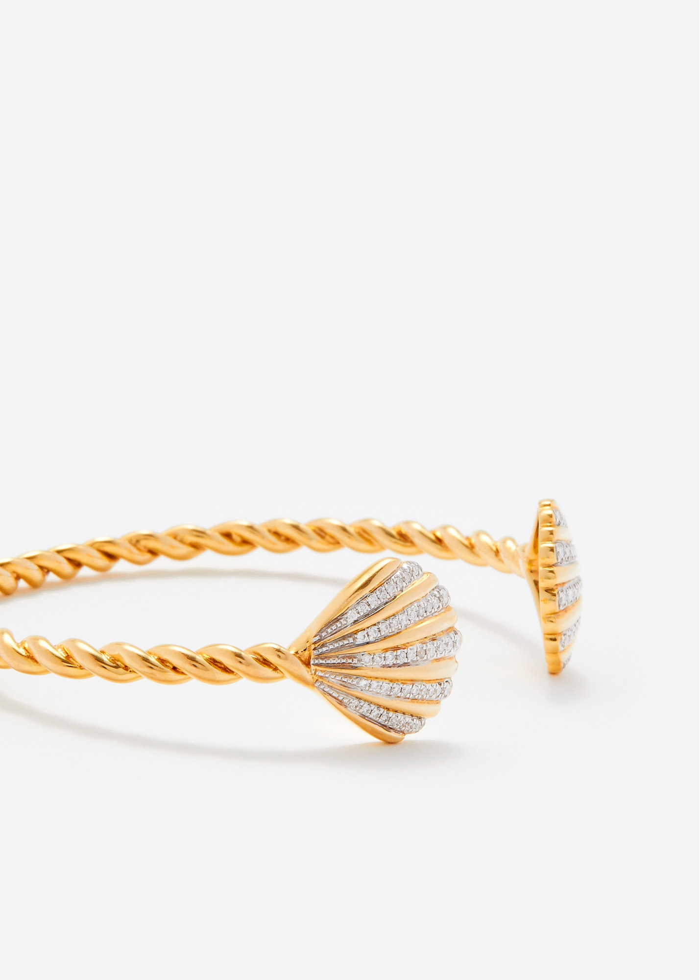 BRACELET JONC COQUILLAGE OR JAUNE