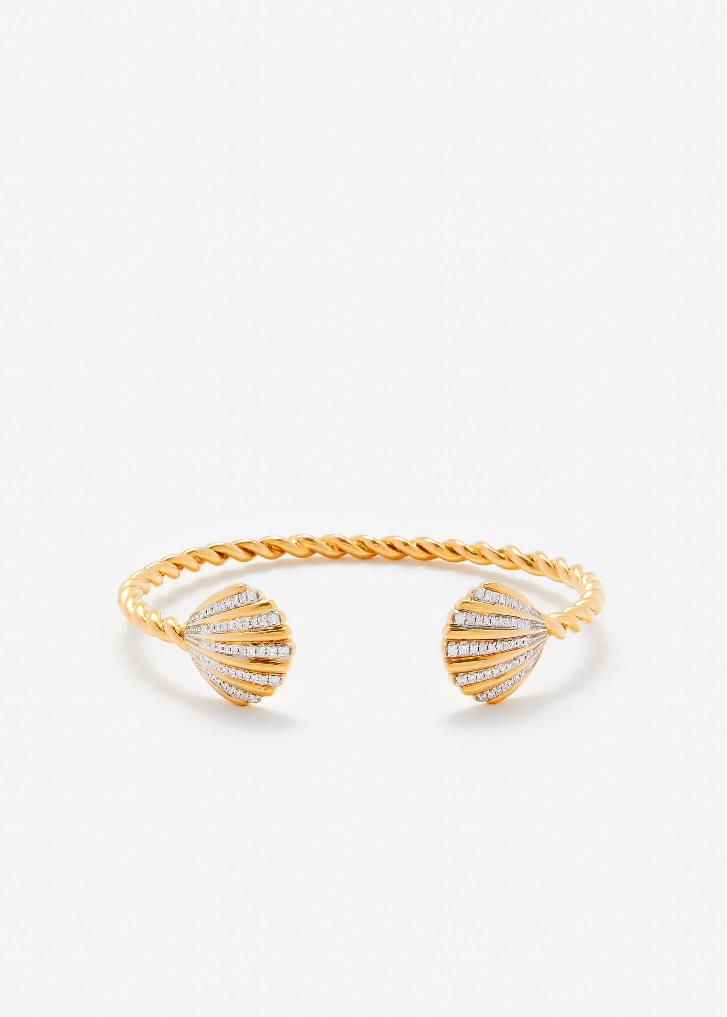 BRACELET JONC COQUILLAGE OR JAUNE
