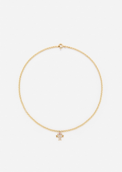 COLLIER PETIT POISSON OR JAUNE
