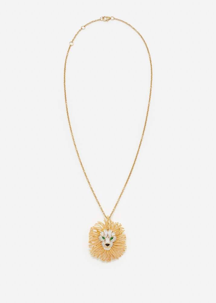PENDENTIF BROCHE LION D’OR OR JAUNE