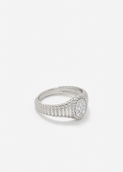 BABY CHEVALIÈRE OVALE BERLINGOT DIAMANTS OR BLANC