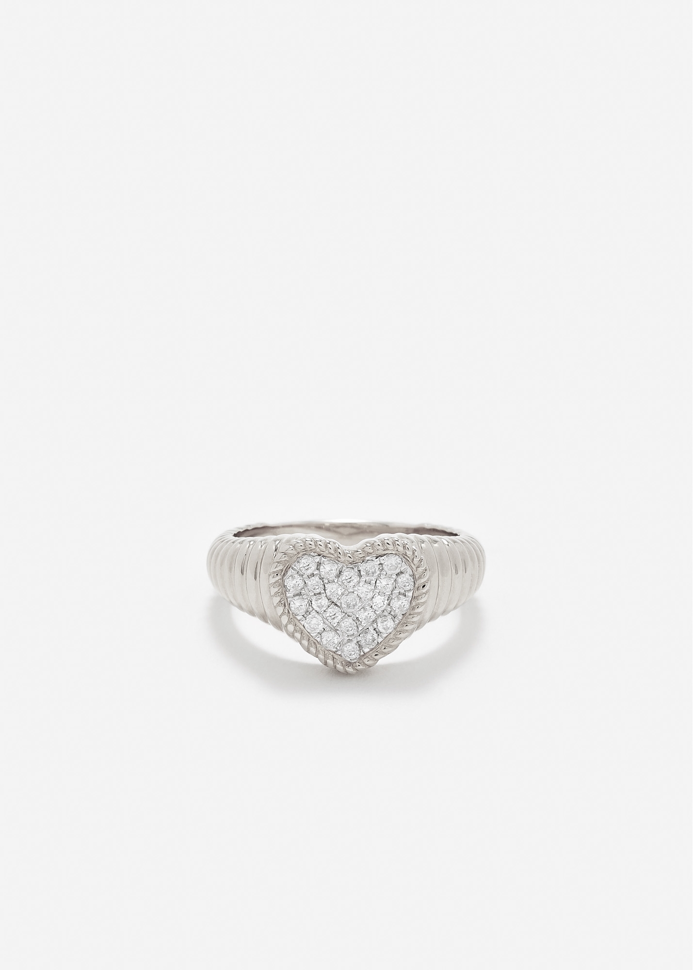 BABY CHEVALIÈRE COEUR BERLINGOT DIAMANTS OR BLANC