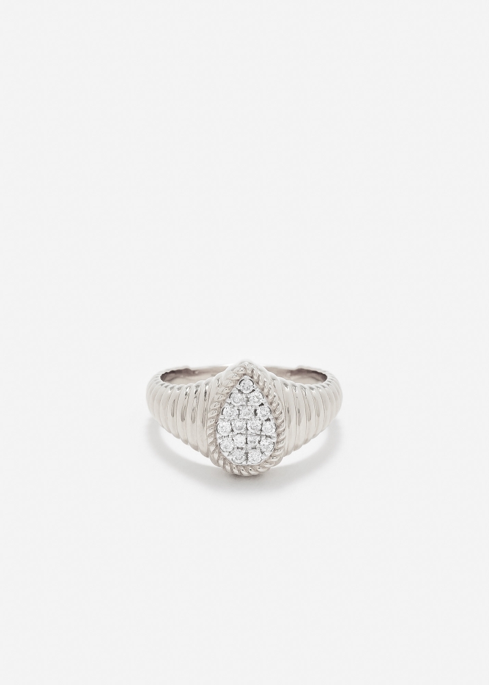 BABY CHEVALIÈRE POIRE BERLINGOT DIAMANTS OR BLANC