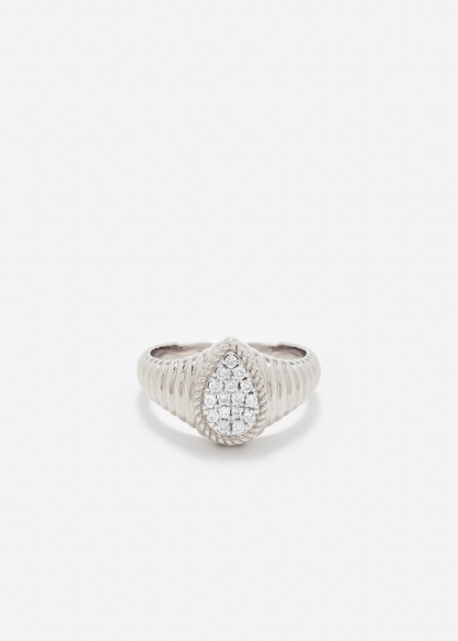 BABY CHEVALIÈRE POIRE BERLINGOT DIAMANTS OR BLANC