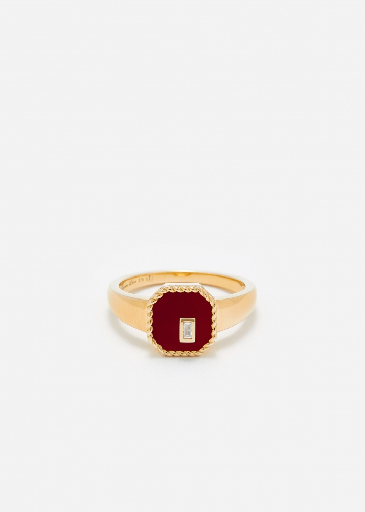 BABY CHEVALIÈRE OCTO AGATE ROUGE OR JAUNE