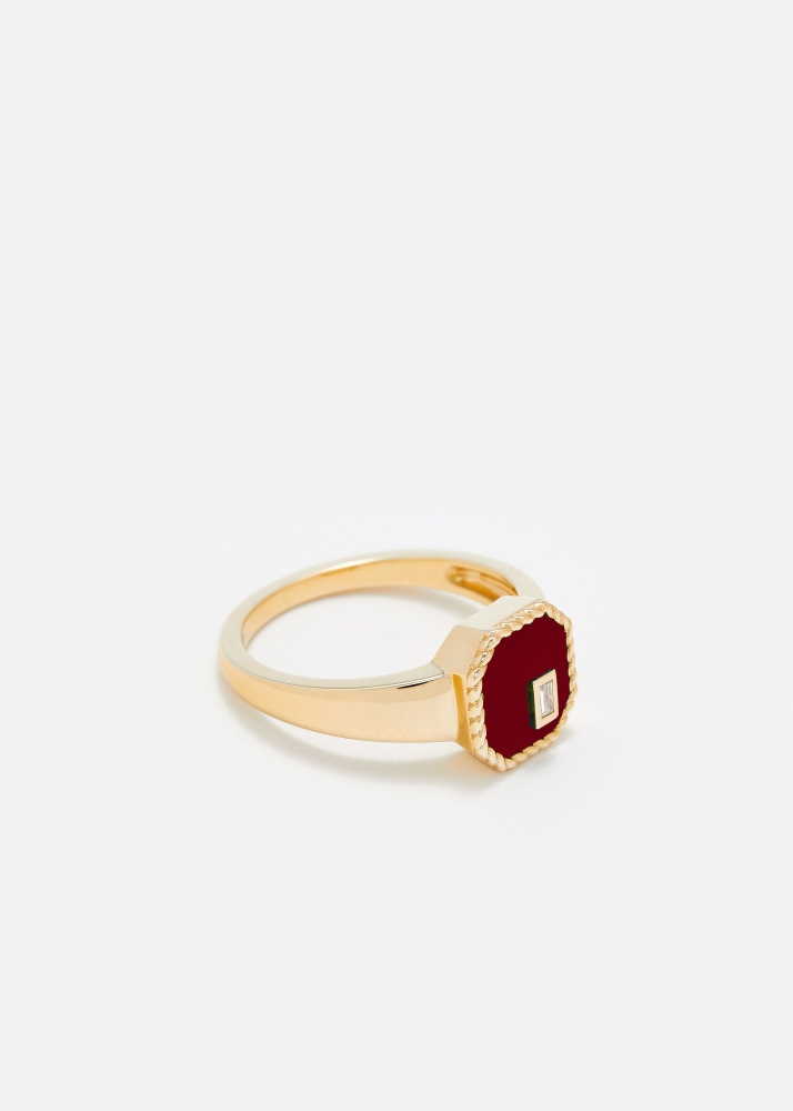 BABY CHEVALIÈRE OCTO AGATE ROUGE OR JAUNE